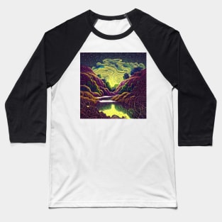 River of Reflection swirling Baseball T-Shirt